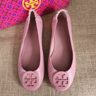 รองเท้า Tory Burch 51158251 Minnie Travel Ballet  สีชมพู (us 7.5) สีนู้ด (, us8)