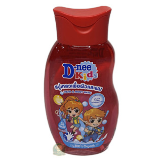 D-nee kids สบู่เหลวเพื่อผิวและผม สำหรับเด็ก กลิ่นเรด กัมมี่ 200 มล.