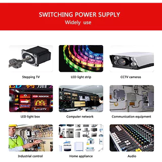 หม้อแปลง Adapter LED Power Supply 12V 30A 360W สวิตช์ไฟ 12V สวิทช์ไฟ 24V สวิทชิ่ง หม้อแปลงไฟฟ้า 5A/10A/30A สวิชชิ่ง 12v