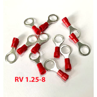 หางปลา ทองเหลืองชุบดีบุก RV 1.25-6 1.25-8 หางปลากลม หางปลา หุ้มฉนวน ฉนวน lug
