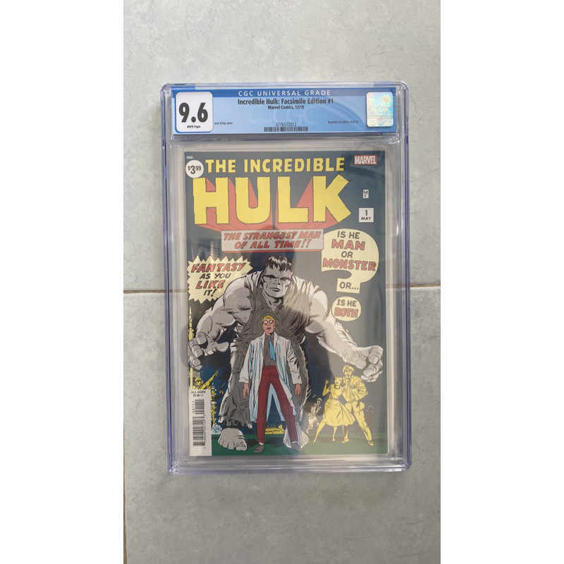 Hulk #1 - CGC 9.6 - Facsimile Edition - 2019 - MARVEL Comic Book ฮัลค์ ไอรอนแมน หนังสือการ์ตูนภาษาอั