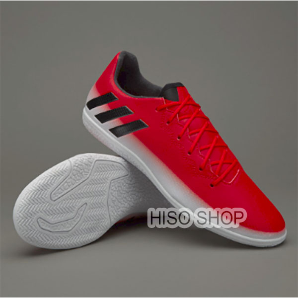 รองเท้ากีฬา Adidas messi 16.3 in j สีแดง แบรนด์แท้shop 100% พร้อมกล่อง ป้ายครบ - size. eu 33