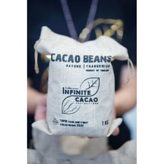 เมล็ดโกโก้แห้ง คัดเกรดA [ระยอง/ทางเกวียน] Raw cacao beans / cocoa beans 1 kg