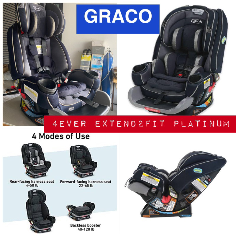 Graco คาร์ซีท 4Ever® Extend2Fit® Platinum 4-in-1 Car Seat คาร์ซีทมือสอง