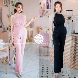 jumpsuit แขนกุด ปักมุก 🎉bt 06-2730