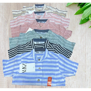 เสื้อเชิ้ตเด็ก/คอจีน1-7Yพร้อมส่ง