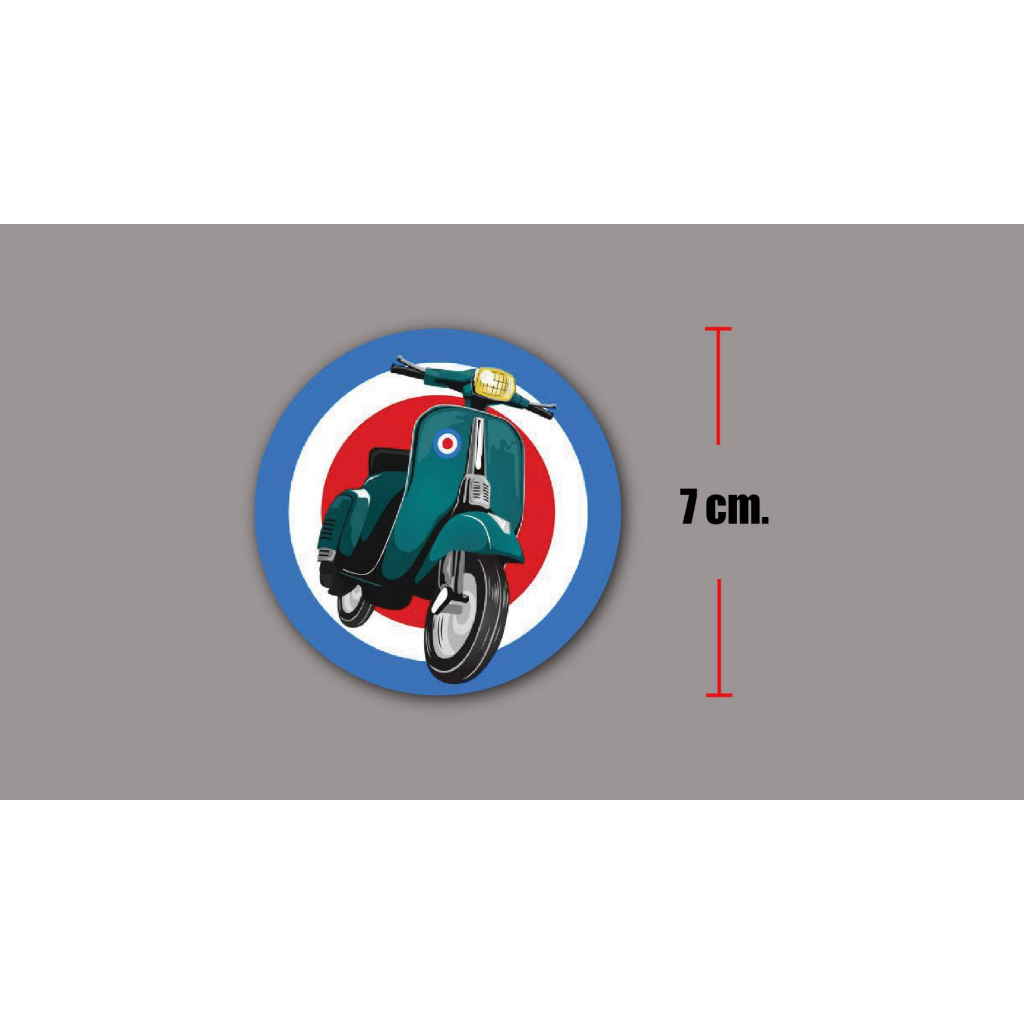 sticker pvc vespa สติกเกอร์ เวสป้า งานออฟเซ็ทแท้ pvc กันน้ำ กันแดด