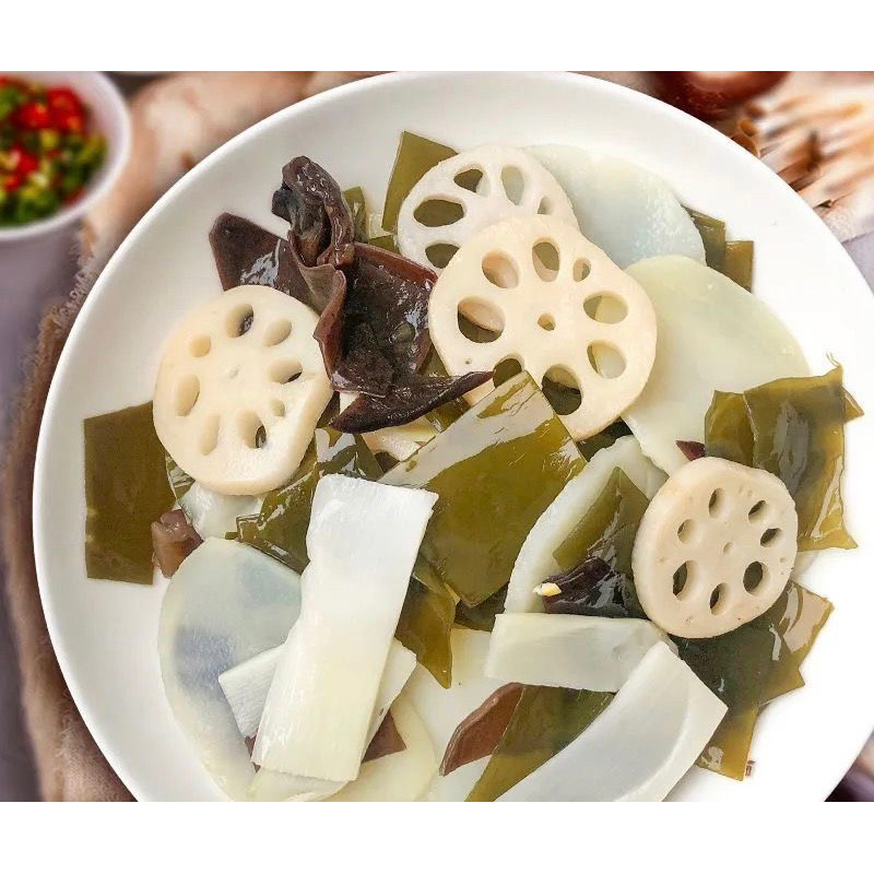 🥬ผักสดพร้อมต้ม สำหรับหม้อไฟ สะดวกพกพา 5ชนิด สูญญากาศ 150g 火锅蔬菜包 - รูปที่ 4