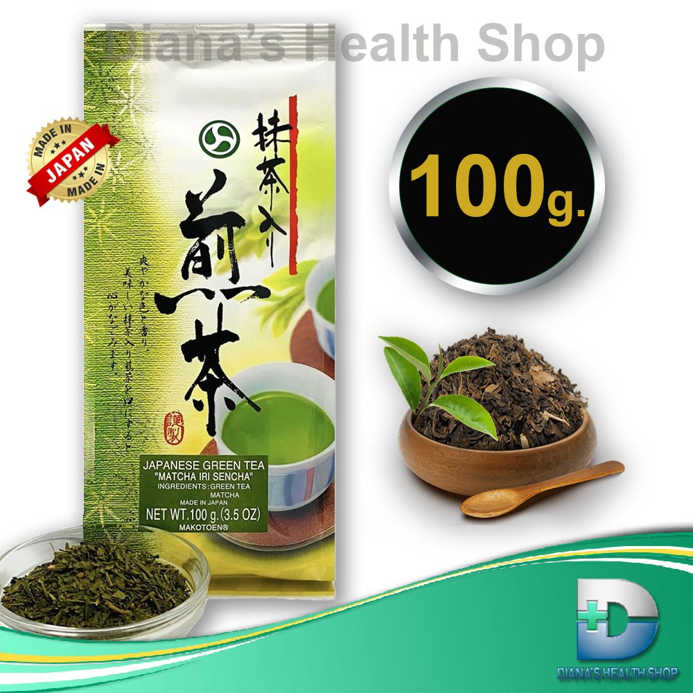 มาโกโตะ-เอ็น มัชชะ อิริ เซนชา 100 กรัม Makoto-en Matcha Iri Sencha Japanese Green tea 100 g