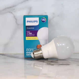 PHILIPS หลอดไฟ LED E27  รุ่น ESS LED BULB 7W  WarmWhite รุ่น PH-LA60ES7/30