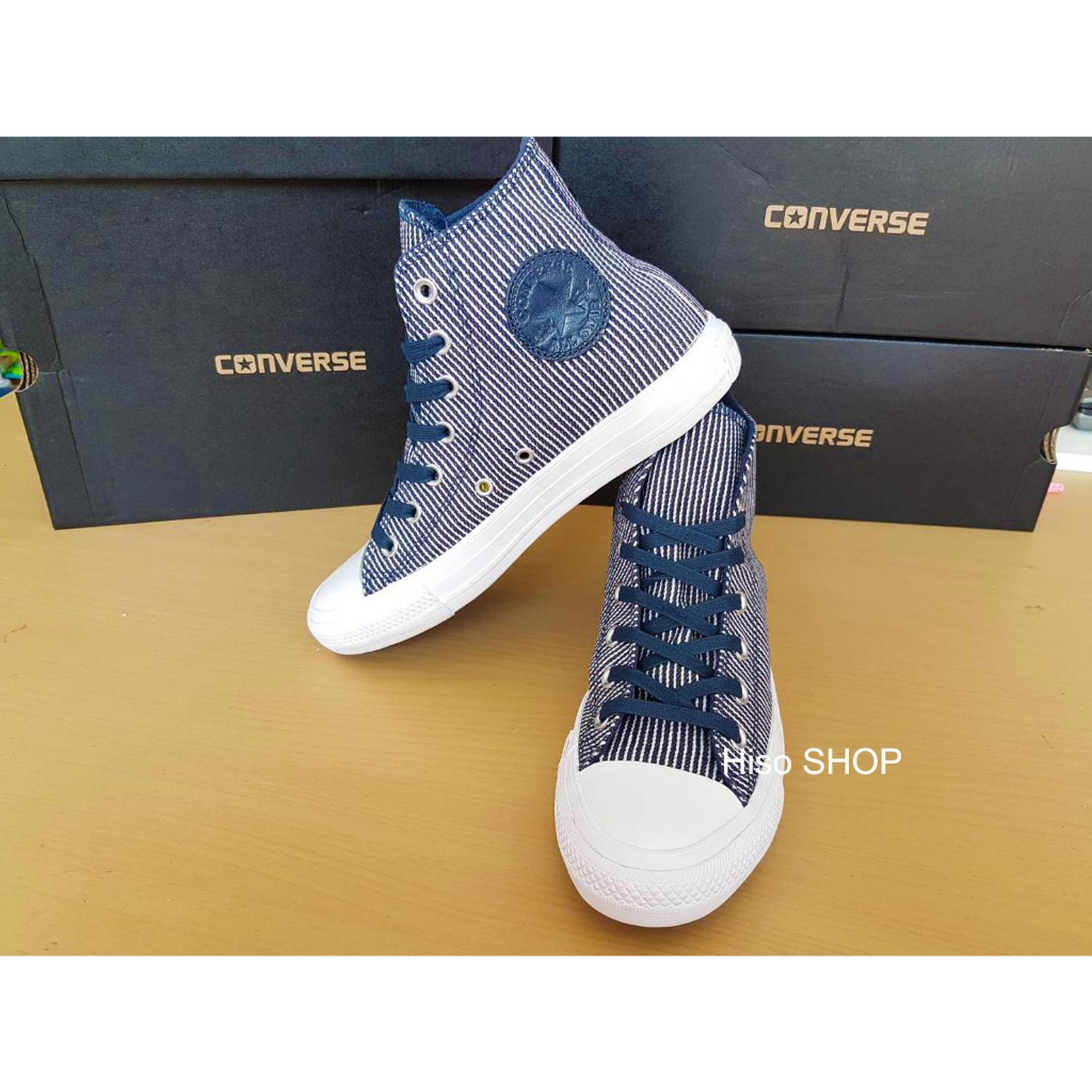 รองเท้า Converse All Star ของแท้ แบบหุ้มข้อสีน้ำเงิน ไซต์ 37.5