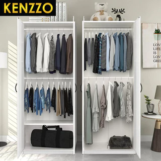 🚚พร้อมส่ง KENZZO: ตู้เสื้อผ้า ตู้เสื้อผ้าไม้ 2ประตูและ3ประตู คุณภาพดี แข็งแรง (2 or 3 Door Wardrobe)