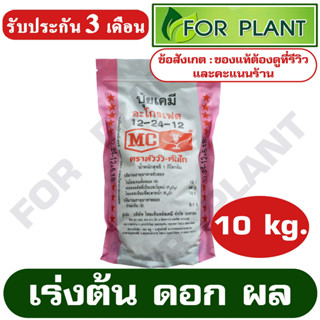 ปุ๋ย สูตร 12-24-12 ตราหัววัว บรรจุ 10 กิโลกรัม (สินค้าตรงปก) ปุ๋ยเร่งต้น เร่งใบ เร่งดอก เร่งผล ใส่ผัก ผลไม้ ปุ๋ยไม้ดอกไม