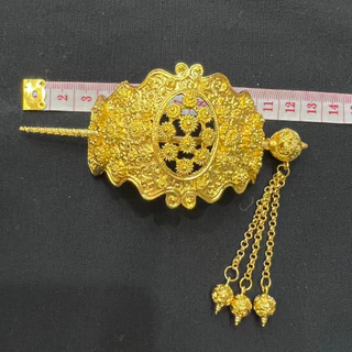 Accessories รัดเกล้าครึ่งเสี้ยวลายดอกพิกุล 03 เครื่องประดับชุดไทย