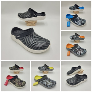 รองเท้าลำลองแฟชั่น สไตล์ Crocs LiteRide Clog ลายกราฟฟิก (Unisex)