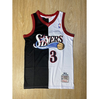 เสื้อบาส SIXERS  IVERSON # 3  ( ดำ/ขาว )