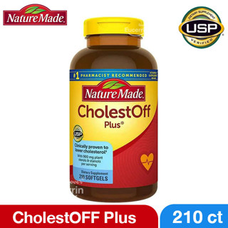 Nature Made CholestOFF Plus, 210 Softgels ช่วยลดการดูดซึมคอเลสเตอรอล ลดคอเลสเตอรอล