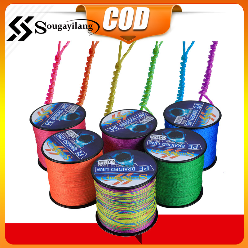 Sougayilang  300 เมตร สายเบ็ด PE รองรับน้ำหนัก 6.3 - 32.8 กก PE ถักตกปลาสายที่แข็งแกร่งสาย สำหรับตกป