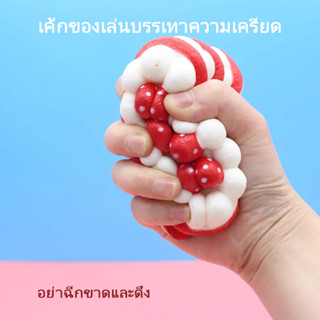 April ของเล่นบีบ สกุชชี่ขายด่วนจำลอง PUเค้กสตรอเบอร์รี่ ขนาด 6/12 ซม.