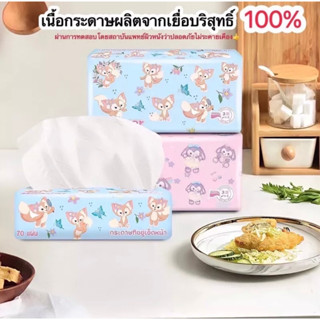 สินค้าขายดี พร้อมส่ง กระดาษทิชชุ่ยกเเพ็ค 10 ห่อ ทิชชู่หนานุ่มแบบยาวลายการ์ตูนน่ารักทิชชู่เช็ดหน้า