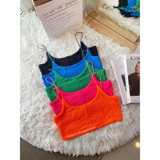 pixie top เสื้อสายเดี่ยวสาวอวบ อก 36-46  บิกินี่ สีสันสดใสมาก | tarnyimmshopp