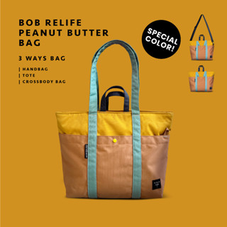 Bob relife peanut butter กระเป๋าสะพายไหล่ รุ่นบ็อบสีพีนัทบัตเตอร์ / กระเป๋าใส่โน็ตบุ๊ค laptop bag / กระเป๋าคอมพิวเตอร์