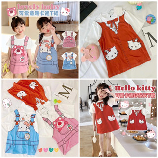 ohbaby🎀พร้อมส่ง🎀มินิเดรสพิมพ์ลายการ์ตูน🎀เดรสสำหรับเด็กผู้หญิง