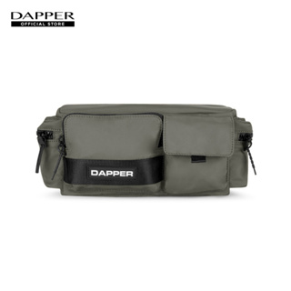 DAPPER กระเป๋าคาดอก Multi Pocket Belt Bag สีเขียวอมเทา (BY6G1/014)