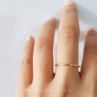 แหวน Minimal Simple 1.1 mm. Gold 9k