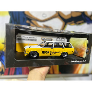 ของหายาก  Ignition Model X Tarmac Works 1/18 Datsun Bluebird (510) Wagon Mooneyes - COLLAB18