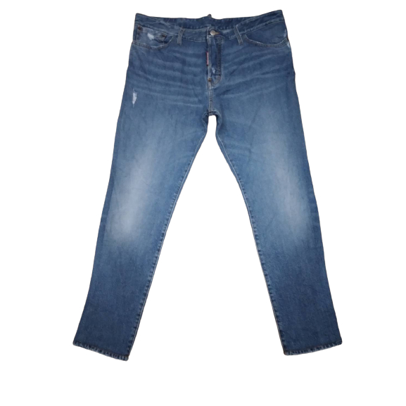 กางเกงยีนส์ขายาว DSQUARED2 54 JEANS MENS SLIM FIT SIZE MADE IN ITALY เอววัดจริง36" ทรงกระบอก