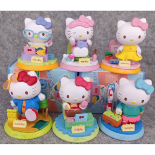 Hello Kitty ชุด Lovely Week 6 Pcs/set กล่องสุ่ม 6 ตัว/ชุด Figure 10 cm