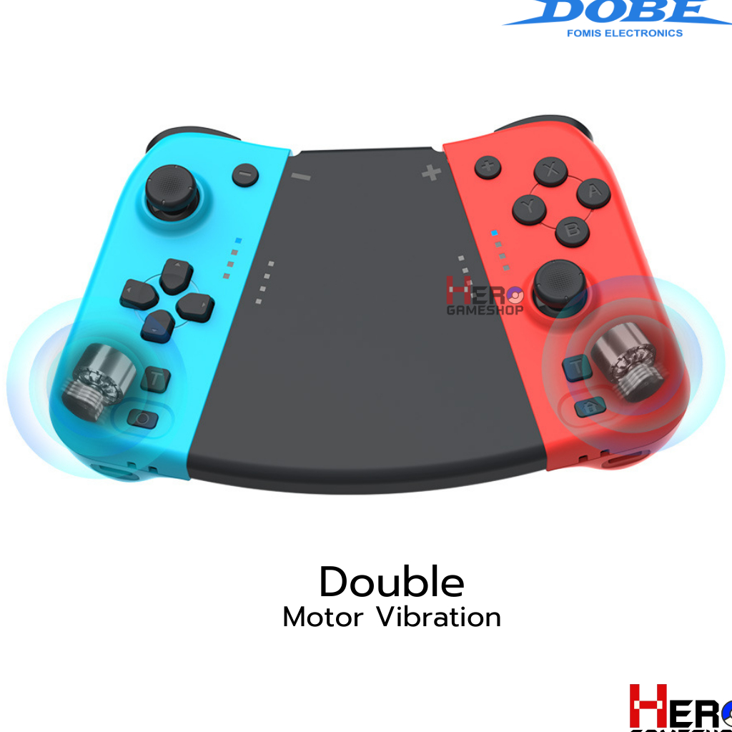 DOBE Joy-Con Double Motor Vibration สั่นแรง แถมฟรี Grip 2 ชิ้น / สายชาร์จ / Wake Up ได้