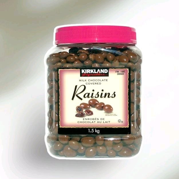 คิร์กแลนด์ ช็อกโกแลตนมสอดไส้ลูกเกด 1.5กก. Kirkland Signature Milk Chocolate Raisins 1.5kg.