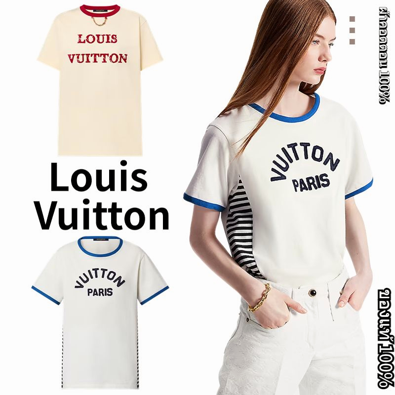 Louis Vuitton/New Season - Nautical Collection/เสื้อยืดโลโก้ Louis Vuitton/แท้ 100%