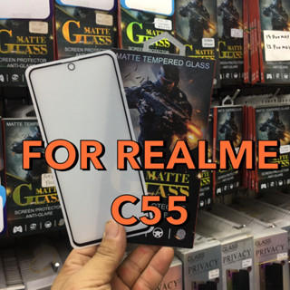 Realme C55/C53/C51เรียวมี ฟิล์มกันรอย ฟิล์มกระจกกันรอยฟิล์มกันรอยหน้าจอหิล์มกระจระจกกันรอยเต็มจอขอบดำแบบด้าน(MATTE)