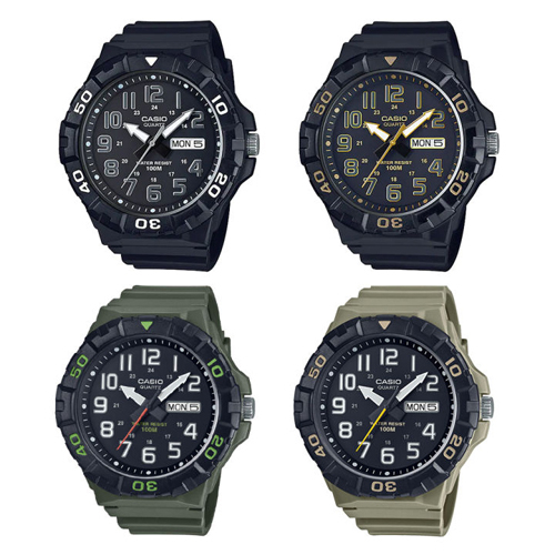 CASIO นาฬิกาข้อมือผู้ชาย สายเรซิ่น รุ่น MRW-210H,MRW-210H-1A,MRW-210H-1A2,MRW-210H-3A,MRW-210H-5A,MRW-210H-7A