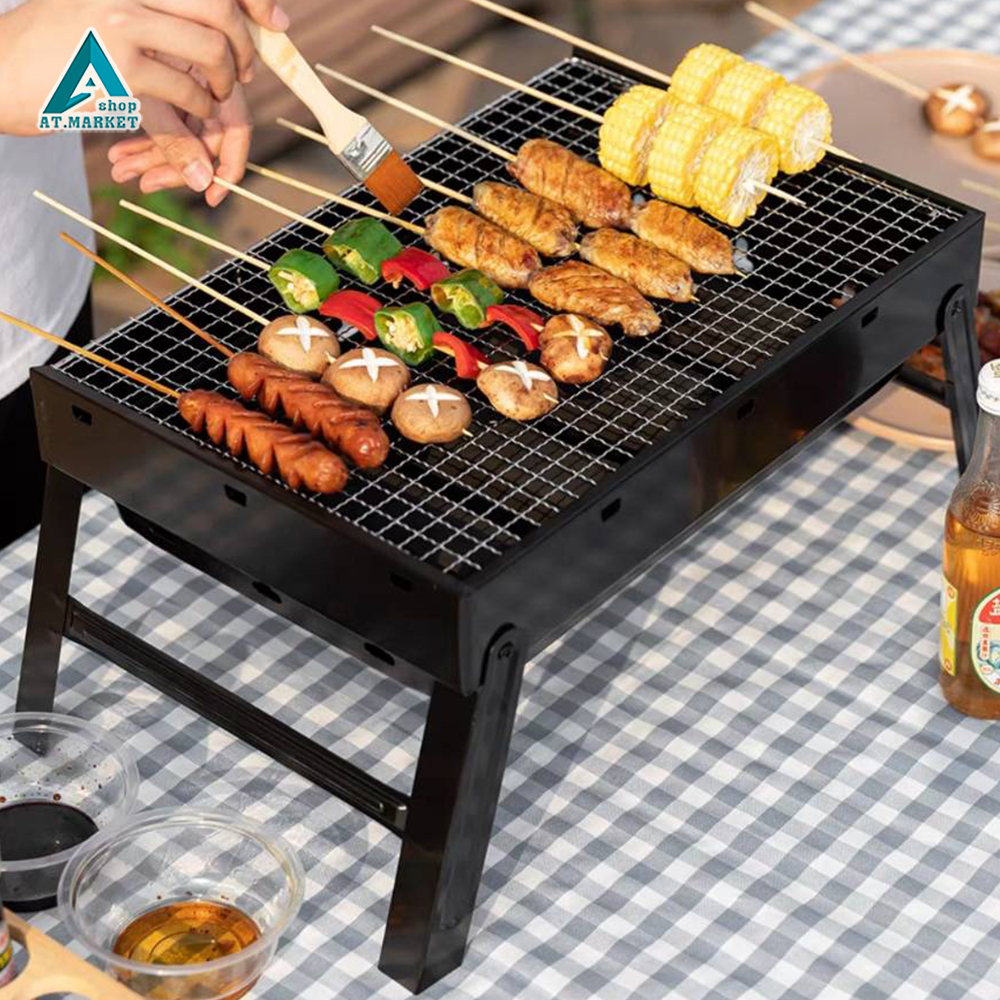 เตาปิ้งย่าง เตาบาร์บีคิว BBQ Portable Grill แบบพกพา เตาแคมป์ปิ้ง พับเก็บได้ (04A)