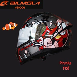 หมวกกันน็อค Bilmola รุ่นVeloce ลายPirunha Red