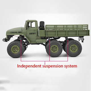 รถทหารบังคัย รถบรรทุก รถบังคับวิทยุ 1/16 RCทหารรถบรรทุก 6 ล้อรีโมทคอนโทรลOff-Road RC-Q68