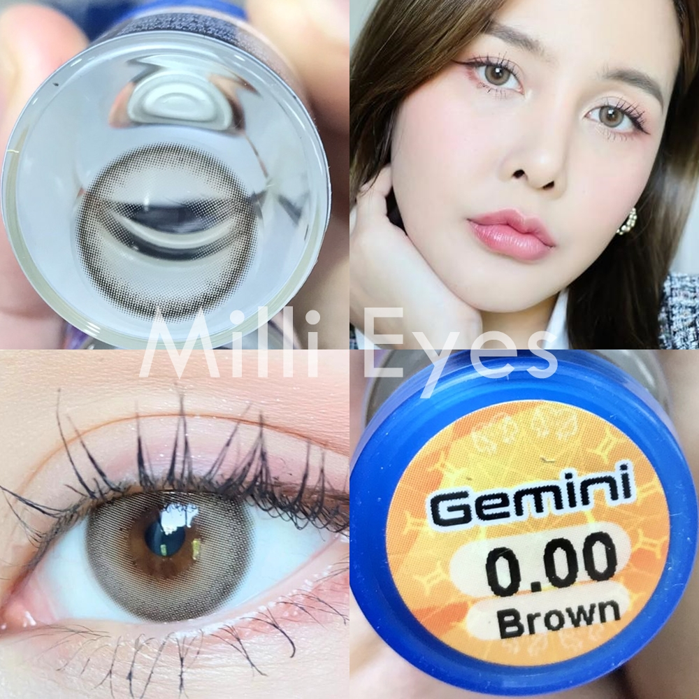 *มีค่าสายตา ตาหวาน สวย เทาหม่น เลนส์พรีเมี่ยม กรองแสง คอนแทคเลนส์: Gemini (Luxzylens) มินิ น่ารัก ตัดขอบ ค่าน้ำ42% a21 - รูปที่ 7