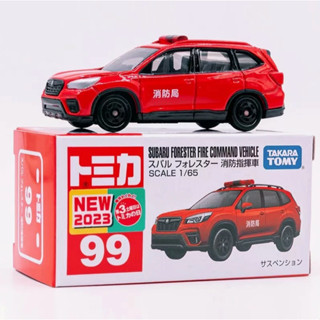 รถเหล็ก Tomica ของแท้ Tomica No.99 Subaru Forester Fire Command Vehicle (มีสติกเกอร์ First Lot 2023)