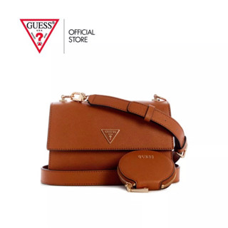 GUESS กระเป๋า รุ่น VG841619 ALEXIE CROSSBODY FLAP สีน้ำตาล กระเป๋าผู้หญิง กระเป๋าสะพาย