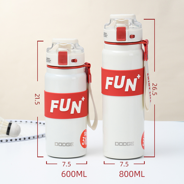 DODGE กระติกน้ำเก็บความเย็น กระติกน้ำเก็บอุณหภูมิ กระบอกน้ำเก็บความเย็น (สแตนเลส 316 พร้อมสายสะพาย) 600ml/800ml - รูปที่ 7