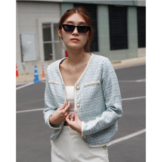 (ลด 80.- โค้ด MG24P) TWOMORROW l Cardigan Tweed พาสเทลโทน