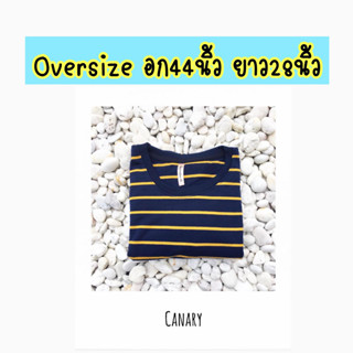 Oversizeอก44นิ้วยาว28นิ้ว เสื้อยืดลายขวาง ลายทาง แขนสั้น ชำระปลายทางได้