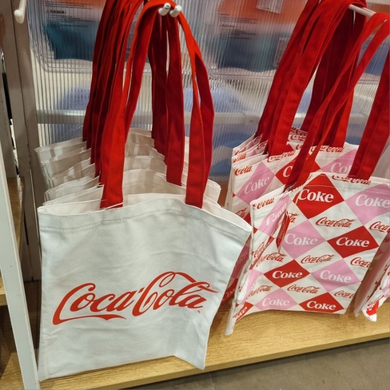 กระเป๋าผ้าโคคาโคล่า คอลเลคชั่น Coca cola Shopping Bag กระเป๋าผ้าแคนวาส