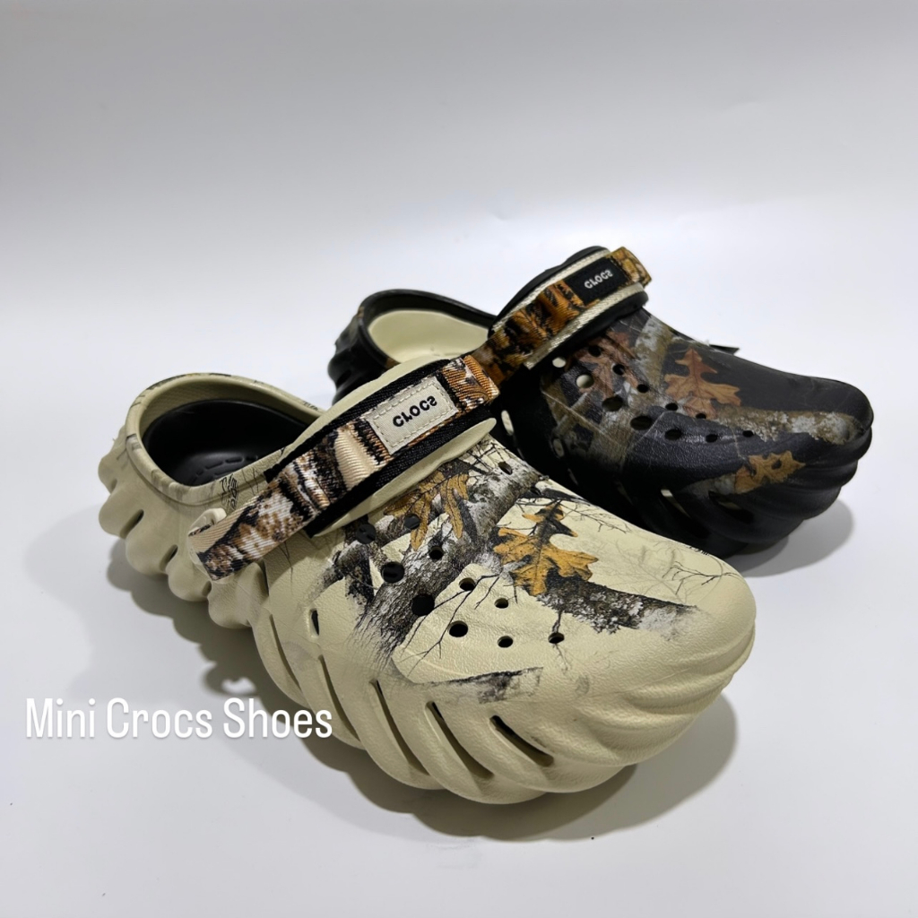 รองเท้า Crocs echo clog RealTree Edge แฟชั่นใหม่ สวยมาก ใส่ง่าย สีขาว ครีม เหลือง ใชส์ผู้ชาย size 40--45