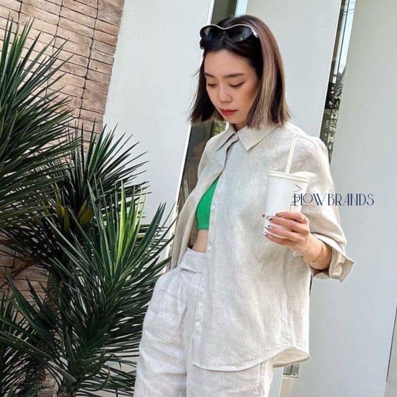 PLOWBRANDS - TL0011 "Minimal shirt" ผ้าลินิน (รวมสี) ขอสงวนสิทธิ์งดเปลี่ยน/คืนเงิน ทุกกรณี