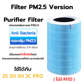 Purifier Filter ไส้กรองเครื่องฟอกอากาศ ไส้กรองสีฟ้าเเบบมีชั้นกรองคาร์บอนในตัว